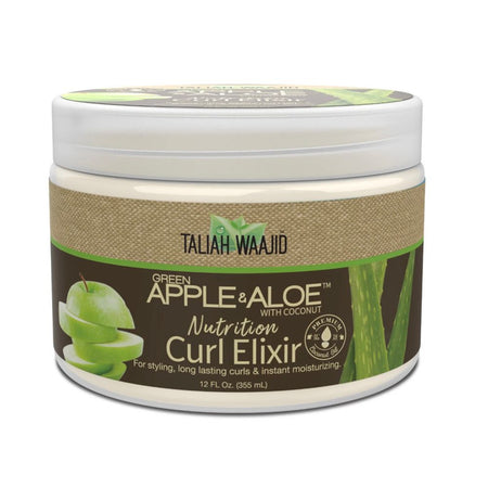 TALIAH WAAJID APPLE & ALOE NUTRITION CON COCONUT CURL ELIXIR 355ML FOR STYING, LONG LASTING CURLS & INSTANT MOISTURIZING PER CAPELLI
