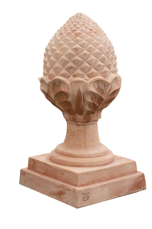 Biscottini Pigna invecchiata, in terracotta toscana 100% Made in Italy interamente Lavorata a Mano L38xPR38xH74 cm