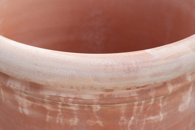 Biscottini VASO CONCA INVECCHIATA, IN TERRACOTTA TOSCANA 100% MADE IN ITALY INTERAMENTE LAVORATA A MANO L62XPR62XH50 CM