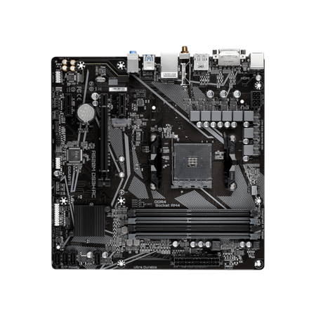 Gigabyte A520M DS3H AC - 1.X - scheda madre - micro ATX - Socket AM4 - Chipset AMD A520 - USB 3.2 Gen 1 - Gigabit LAN, Wi-Fi, Bluetooth - grafica integrata (CPU richiesta)
