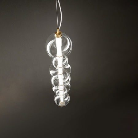 Sospensione Contemporanea Bubbles Metallo Oro Led Integrato 50W