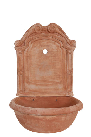 Biscottini Fontana a muro da parete da appendere in Terracotta 100% Made in Italy interamente Lavorata a Mano