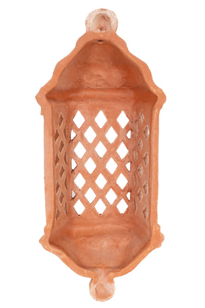 Biscottini Biscottini Lanterna Lampada Parete Terracotta Artigianale Antigeliva 21x11x49
