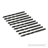 Punte metriche trapano Jobber HSS-R 10 pezzi acciaio temperato Silverline silverline