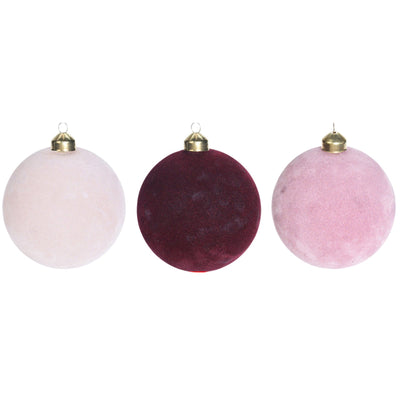 Palline per albero di natale in velluto pendaglio decorato Tinta Unita