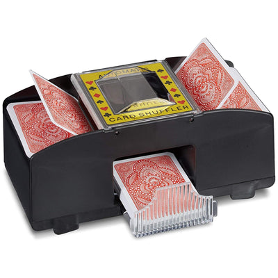 Mescola carte automatico, con 2 livelli, ideale per carte con dimensioni 9 x 6,5 cm