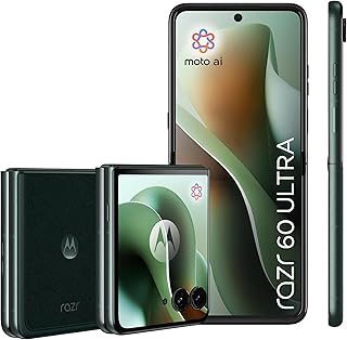 Motorola razr 60 Ultra Flip-Phone (6.96 Inch POLED Display/Robust 4.0 Inch Outdoor Display Thanks to Gorilla Glass Ceramic, Durable, Waterproof, 50 MP Camera with Moto-AI, 16/512 GB) Pantone Scarab