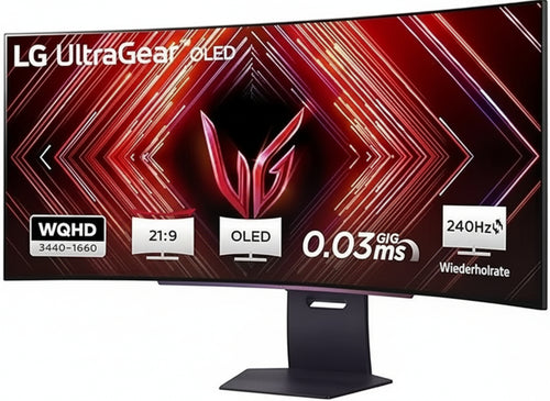 LG Electronics 45GS95QX-B.AEU UltraWide QHD UltraGear Gaming OLED Monitor 45, 3440 x 1440, 0.03 ms, 240 Hz, DisplayHDR400 True Black, 98.5% DCI-P3, NVIDIA G-Sync Compatible, AMD FreeSync Grey
