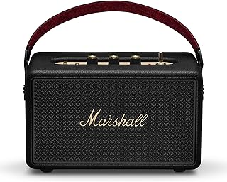 Marshall Kilburn III Portable Bluetooth Speaker with Over 50 Hours of Playtime - Black and Brass