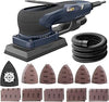 MAXXT 2-in-1 Brushless Delta and Rectangular Sander 350 W, 6-Level Speed Control (4000-10000 rpm), Stop in 1-2 Seconds, Includes 20 Sanding Sheets, for Tight Corners and Fine Grinding