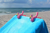 Set 2 mollette antivento, animali in plastica per fissaggio telo mare