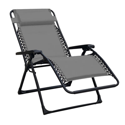 Sedia a sdraio Zero Gravity XXL poltrona imbottita reclinabile in acciaio da esterno