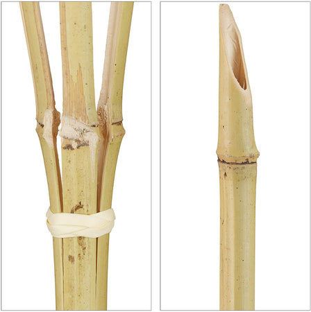 Torcia in bambù con recipiente in metallo per olio alla citronella antizanzare