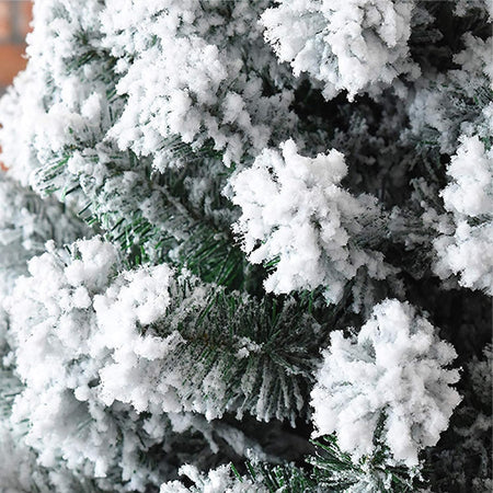 Albero di Natale innevato "Plateau Rosa" in PVC di altissima qualità + Flock