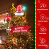 Puntale per albero di Natale con luci Led, suono e movimento per decorazioni natalizie