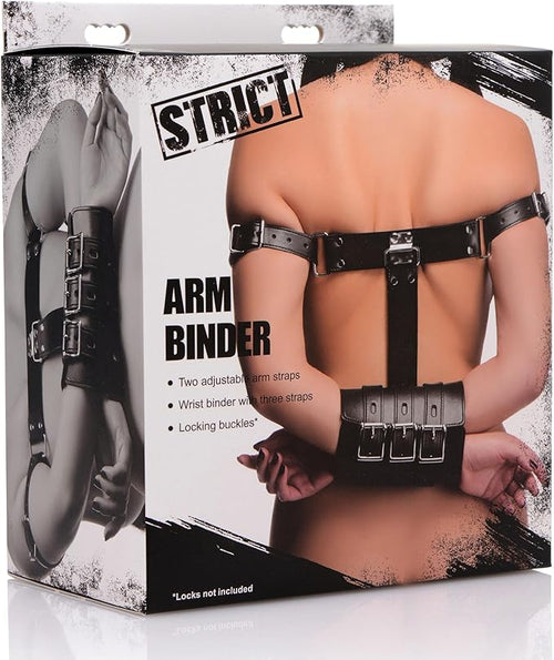 Bondage contenzione braccia bicipiti nero blocco controllo BDSM pelle PU