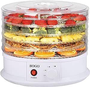 SOGO Disidratatore elettrico di alimenti per essiccare e preservare i nutrienti
