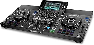 Denon DJ SC LIVE 4 Standalone DJ Controller with Stem Separation on 4 Decks, WiFi Streaming, Internal Speakers, Serato DJ and Virtual DJ Compatible