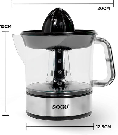SOGO Spremiagrumi  40W acciaio inox / 0,7L / 2 coni