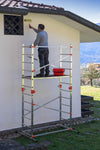 Trabattello multiuso Fast & lock 200 a 4 posizioni di utilizzo con struttura in alluminio saldato