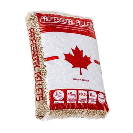 Pellet canadese professionale per riscaldamento di abete rosso 80% + abete bianco 20% kg 15