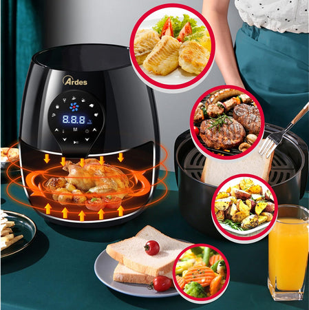 Friggitrice ad aria elettrica "Eldorada maxi" ideale per tutti i tipi di frittura, capacità 5 litri