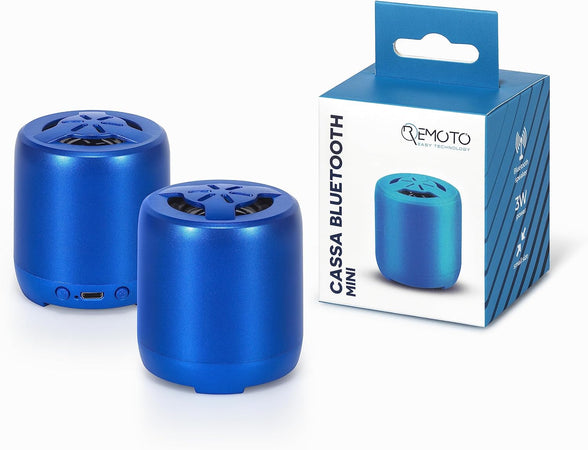 mini cassa bluettooth portatile blu