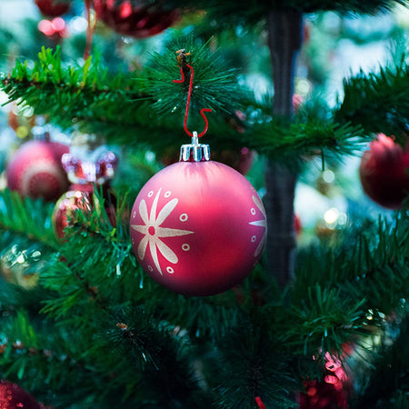 Ganci Rossi con Glitter in PVC per Palline albero di natale 40 pezzi