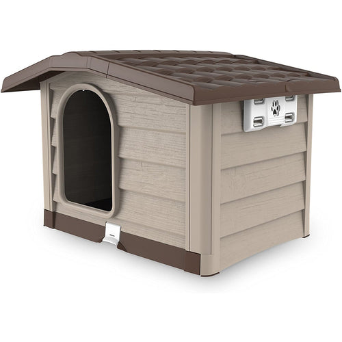Cuccia per cani in Resina Bungalow con tetto apribile da esterno