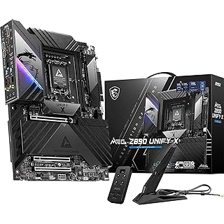 MSI MEG Z890 Unify-X Motherboard, ATX - Supports Intel Core Ultra Processors (Series 2), LGA 1851-110A SPS, DDR5 Memory (9600+ MT/s OC), PCIe 5.0 & 4.0 x16, M.2 Gen5, Thunderbolt 4, Wi-Fi 7, 5G