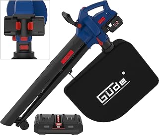 Gde LS 36-302-30 Battery Leaf Vacuum Cleaner (36 V, Suction Function 480 m/h, Blow Function 230 km/h, VarioSpeed, Chopping Function Rate 8:1, 45 L Leaf Collection Bag, Wheels, Includes 2 x 18 V 3.0