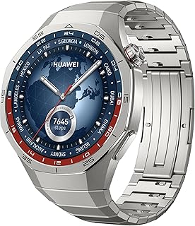 HUAWEI Watch GT 5 Pro 46 mm Smartwatch, Professional Level Sports Functions, Health Tracking, ECG, Up to 14 Days Battery Life, GPS, iOS & Android, Titanium