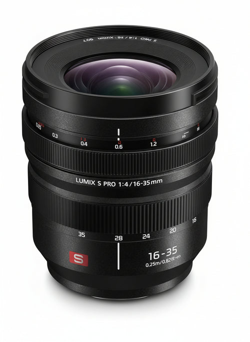 Panasonic Lumix S-R1635E Obiettivo Grandangolare 16-35mm F4, L-Mount System, Design Robusto, Nero