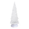 Albero natale luminoso glitter led natalizio con batteria per decorazioni natalizie h 27 cm