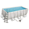 Piscina fuori terra rettangolare 412x201x122 cm Bestway per esterno completa di pompa di filtraggio scaletta dispenser