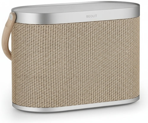 Bang & Olufsen Beosound A5 - Loud Wireless Home and Portable Bluetooth 360 Speaker with USB-C Cable and Integrated Qi Wireless Charging Pad - Nordic Weave