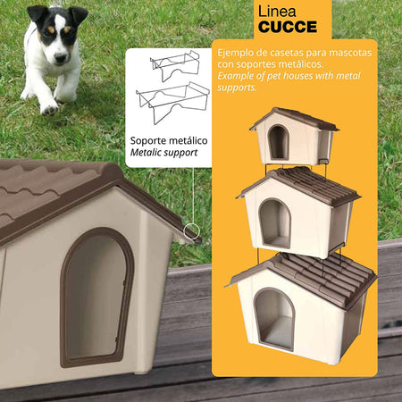 Cuccia per cani in Resina con tetto apribile da esterno