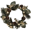 Ghirlanda tonda corona dietro porta con pigne e bacche Ø 12 cm