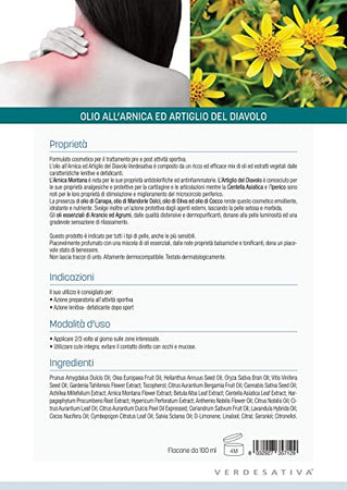 Olio all'ARNICA ed Artiglio del Diavolo (Iperico e Centella)