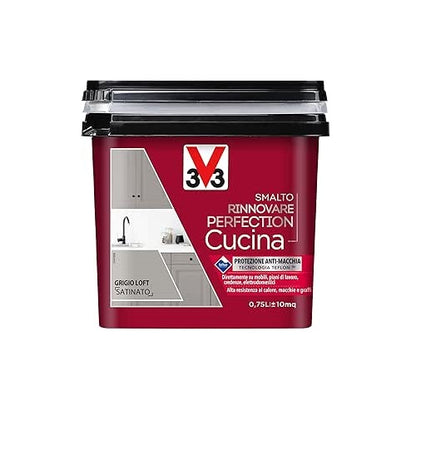 V33 - SMALTO RINNOVARE PERFECTION CUCINA 750ML GRIGIO LOFT SATINATO