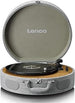 Lenco LS-66 Turntable - Bluetooth Reception & Transmission, 2 Integrated Speakers, AT3600 Magnetic Pickup, Belt Drive, Auto Stop, 33/45 RPM, RCA Connection, Wooden Housing - Grey