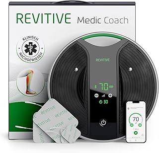 Revitive Medic Coach with App Circulation Stimulator - Maximal, Drug-Free Leg and Knee Pain Relief, Now Also Included with Targeted Knee Pain Therapy
