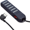 BTICINO - SLIM6-PR.6X2P+T 10A 1,5M INT. GRIGIO