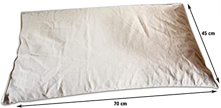SCEN-Cuscino Letto cm. 70X45 in pula di Farro biologica, con federa esterna tessuto a righine compreso. Omaggio-esaurimento Cuscini per ordini superiori a 50,00€