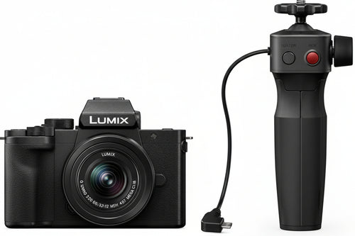Panasonic Lumix G DC-G110VEG-K - Fotocamera di sistema (set in DC-G110 con obiettivo 12-32 mm e impugnatura per treppiede DMW-SHGR1)