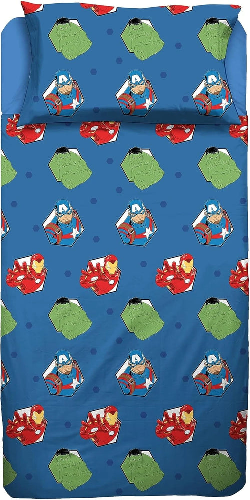 Completo lenzuola singolo Avengers 100% cotone