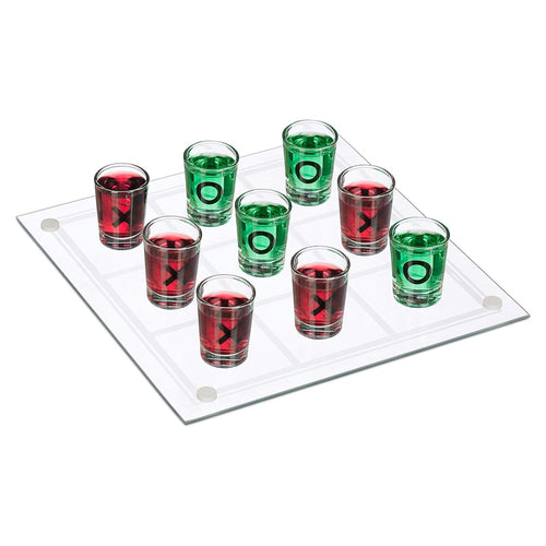Gioco da tavola Tris Grande con 9 bicchieri in vetro scatola regalo