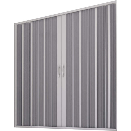 Box sopra vasca a nicchia "Flex" con fascia larga apertura centrale a soffietto riducibile "Made in Italy"