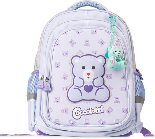 Zaino Coccolotti Classic Lilla Con Coccolotto in Omaggio Colourbook - Zaino Scuola Coccolotti, Schienale Ergonomico Imbottito, Spallacci Regolabli, Dimensioni 44x34x17, 25 litri