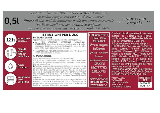 LIBERON - PITTURA LACCATA I BRILLANTI SUBLIMI NERO ASSOLUTO 500ML